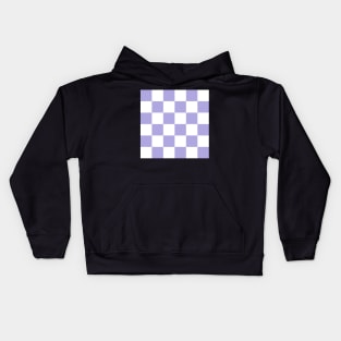 #2 Lilac and white checkerboard print Kids Hoodie